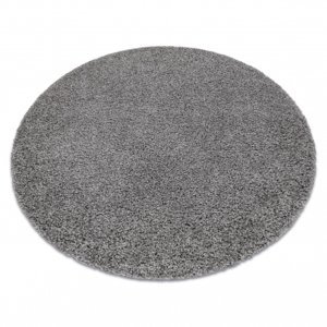 Kulatý koberec SOFFI shaggy 5cm šedá (Velikost: kruh 80 cm)