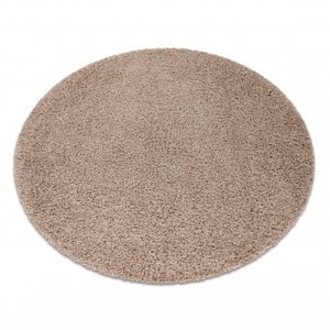 Kulatý koberec SOFFI shaggy 5cm béžový (Velikost: kruh 80 cm)