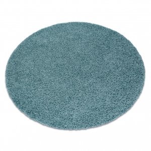 Kulatý koberec SOFFI shaggy 5cm modrý (Velikost: kruh 80 cm)