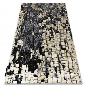 Moderní koberec DE LUXE 2079 Dlažba cihlový - Strukturální zlato / šedá (Velikost: 120x170 cm)