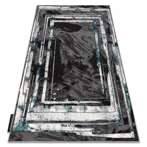 Moderní koberec DE LUXE 619 Rám - Strukturální šedá / zelená  (Velikost: 120x170 cm)
