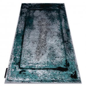 Moderní koberec DE LUXE 624 Rám - Strukturální šedá / zelená  (Velikost: 160x220 cm)