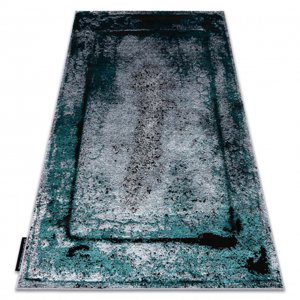 Moderní koberec DE LUXE 624 Rám - Strukturální šedá / zelená  (Velikost: 180x270 cm)