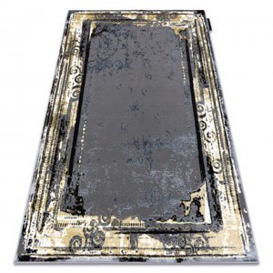 Moderní koberec DE LUXE 628 ornament vintage - Strukturální šedá / zlato (Velikost: 120x170 cm)