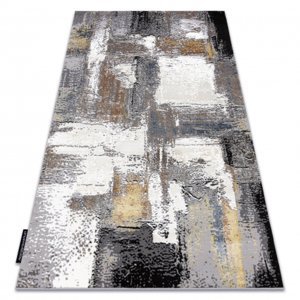 Moderní koberec DE LUXE 633 Abstrakce - Strukturální krém / zlato (Velikost: 120x170 cm)