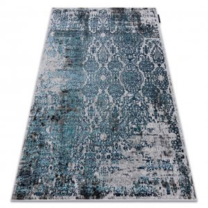 Moderní koberec DE LUXE 2081 ornament vintage - Strukturální, modrý / šedá (Velikost: 140x190 cm)