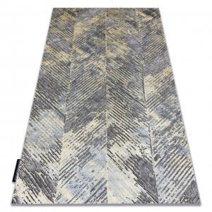 Moderní koberec DE LUXE 2087 Rybí kost vintage - Strukturální, zlato / šedá (Velikost: 200x290 cm)