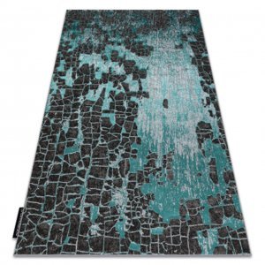 Moderní koberec DE LUXE 2079 vintage - Strukturální, zelená / antracit (Velikost: 140x190 cm)