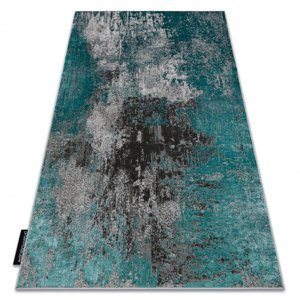 Moderní koberec DE LUXE 570 vintage - Strukturální, zelená / antracit (Velikost: 160x220 cm)
