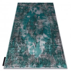 Moderní koberec DE LUXE 6754 Abstrakce - Strukturální, zelená / šedá (Velikost: 200x290 cm)