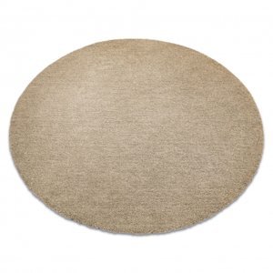Moderní kulatý koberec LATIO 71351050 pratelný, béžový (Velikost: kruh 80 cm)