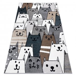 Koberec FUN Gatti pro děti, kočky, zvířata barvitý multi (Velikost: 80x150 cm)