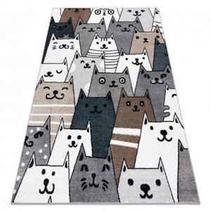 Koberec FUN Gatti pro děti, kočky, zvířata barvitý multi (Velikost: 120x170 cm)
