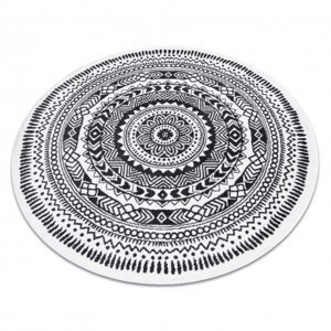 Kulatý koberec FUN Napkin ubrousek - šedá (Velikost: kruh 100 cm)