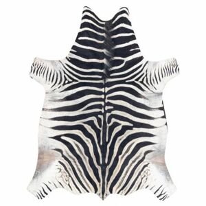 Koberec umělá hovězí kůže Zebra G5128-1, bílá černá kůže (Velikost: 100x150 cm)