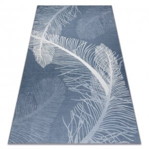 ANDRE mycí kobereček Peří 1148 vintage protiskluz - modrý (Velikost: 120x170 cm)