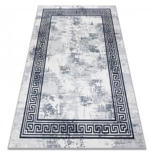 ANDRE mycí kobereček 1189 Mramor, řecký protiskluz - černý / bílá (Velikost: 80x150 cm)