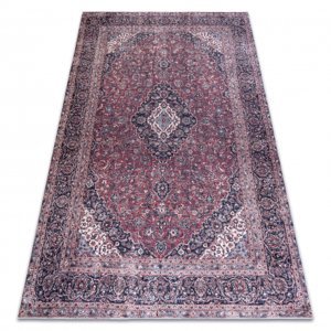 ANDRE mycí kobereček 2288 orientální vintage protiskluz - bordó / šedá  (Velikost: 80x150 cm)