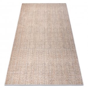 ANDRE mycí kobereček Rybí kost 1577 protiskluz - béžový (Velikost: 80x150 cm)
