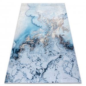 ANDRE mycí kobereček Mramor 2248 protiskluz - modrý (Velikost: 80x150 cm)