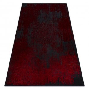 Moderní koberec VINCI 1516 Růžice vintage - Strukturální červený (Velikost: 140x190 cm)
