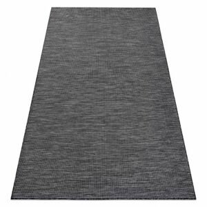 Koberec SISAL PATIO 2778 ploché tkaní černý / béžový (Velikost: 117x170 cm)