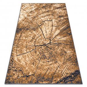 Koberec BCF Morad PIEŃ Pařez stromu - šedá / béžový / stare zlato (Velikost: 60x110 cm)