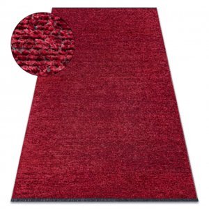 Koberec FLORENCE 24021 Jednobarevný, glamour, hladce tkaný, třásně - červený (Velikost: 78x150 cm)