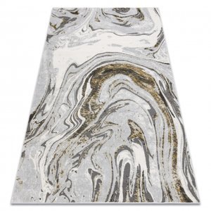 Koberec LIRA E1686 Abstraktní, strukturální, moderní, glamour - šedá / zlatá (Velikost: 120x170 cm)