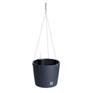 Květináč závěsný RATO ROUND W+ vklad antracit 25,6cm