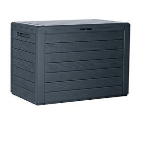 Zahradní box WOODEBOX antracit 78 cm - 190L