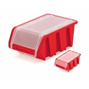 Plastový úložný box uzavíratelný TRUCK PLUS 195x120x90 červený