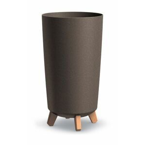 Květináč GRACIA TUBUS SLIM ECO WOOD kávový 23,9cm