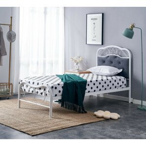 Dětská postel Fabrizia 90, šedá / bílá