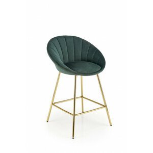 Barová židle H112, zelená / zlatá
