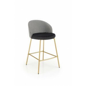 Barová židle H113, černá / bílá