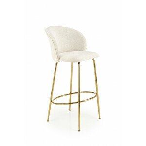 Barová židle H116, krémová / zlatá