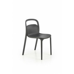 Plastová jídelní židle K490, černá