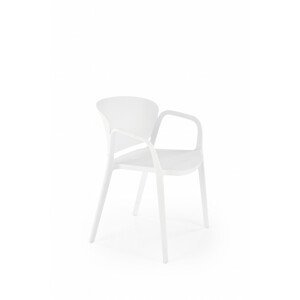 Plastová jídelní židle K491, bílá