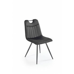 Kovová jídelní židle K521, černá