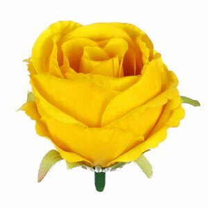 Růže, barva žlutá. Květina umělá vazbová. Cena za balení 12 kusů. KN7000 YEL, sada 6 ks
