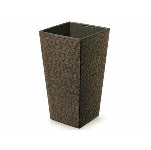 Obal na květník FURU SQUARE ECO WOOD 2v1 plast 30x30x55cm