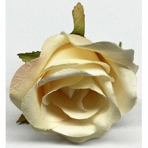 Růže, barva krémová. Květina umělá vazbová. Cena za balení 12 kusů. KN7024 CRM, sada 3 ks