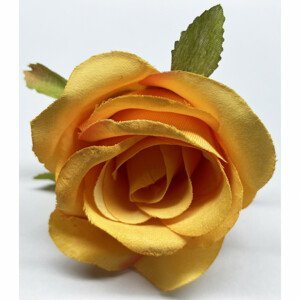 Růže, barva oranžová. Květina umělá vazbová. Cena za balení 12 kusů. KN7024 ORA, sada 3 ks