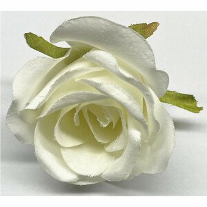 Růže, barva bílá. Květina umělá vazbová. Cena za balení 12 kusů. KN7024 WT, sada 3 ks