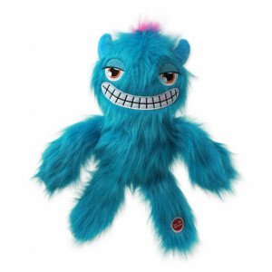 Hračka DOG FANTASY Monsters chlupaté strašidlo pískací modré - Akční nabídka 1.8.-31.8.2023