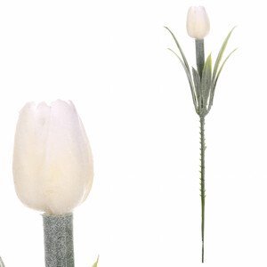 Mini tulipán v krémové barvě - zápich. Cena za 1ks. Ve svazku 6ks. SG6096 CRM, sada 72 ks
