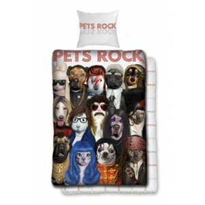 Bavlněné povlečení Pets Rock 140x200, 70x90 cm