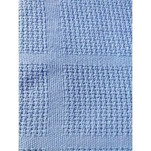 Bavlněná celulární deka 100x150cm Barva: modrá, Rozměr: 100x150