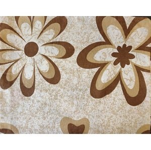 Povlak na polštářek Hnědé květy 40x50 cm knoflík